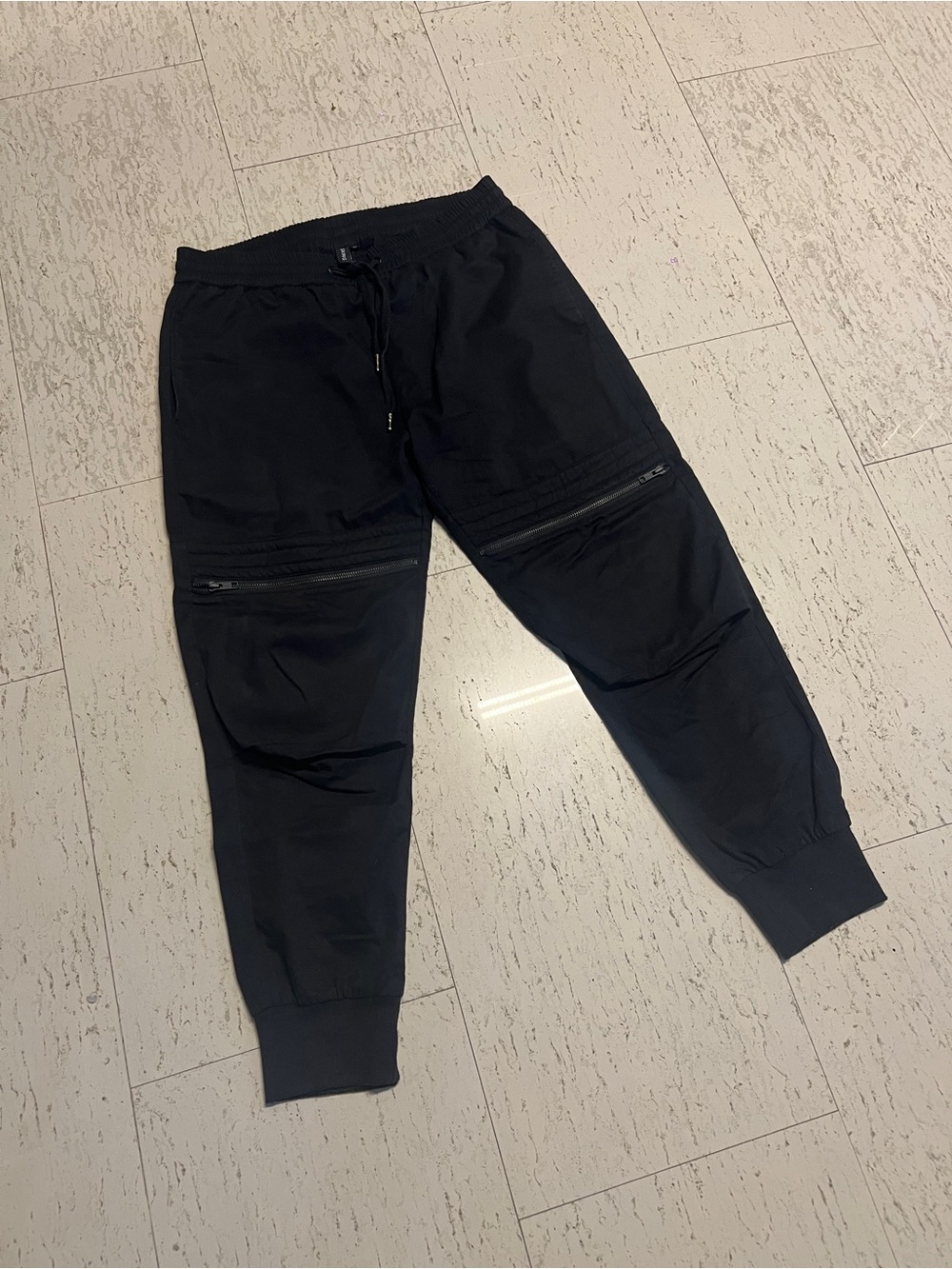 [GRUNGE] Skingraft Jungle Jogger Pant with Knee and Back Zipper Pockets (Black)